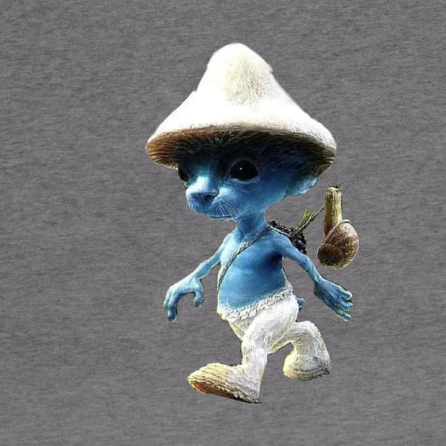 Smurf cat tiktok viral meme funny design by artsuhana